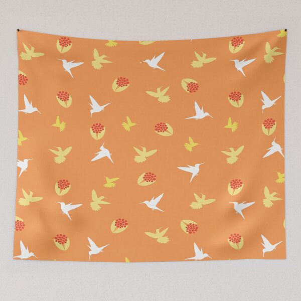 Item preview, Playful Hummingbirds (Orange) designed and sold by Kayla Page.