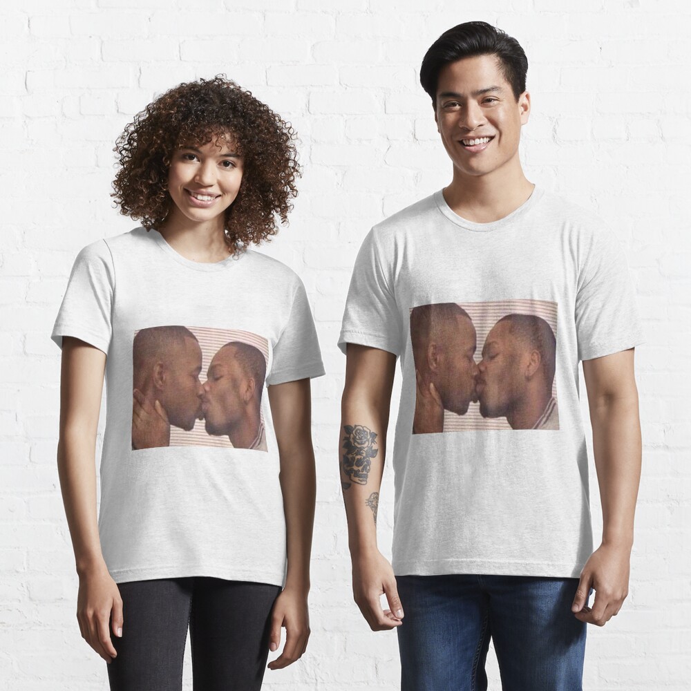 Black Men Kissing T Shirt For Sale By Yeeyeeinthechat Redbubble Black T Shirts Men T