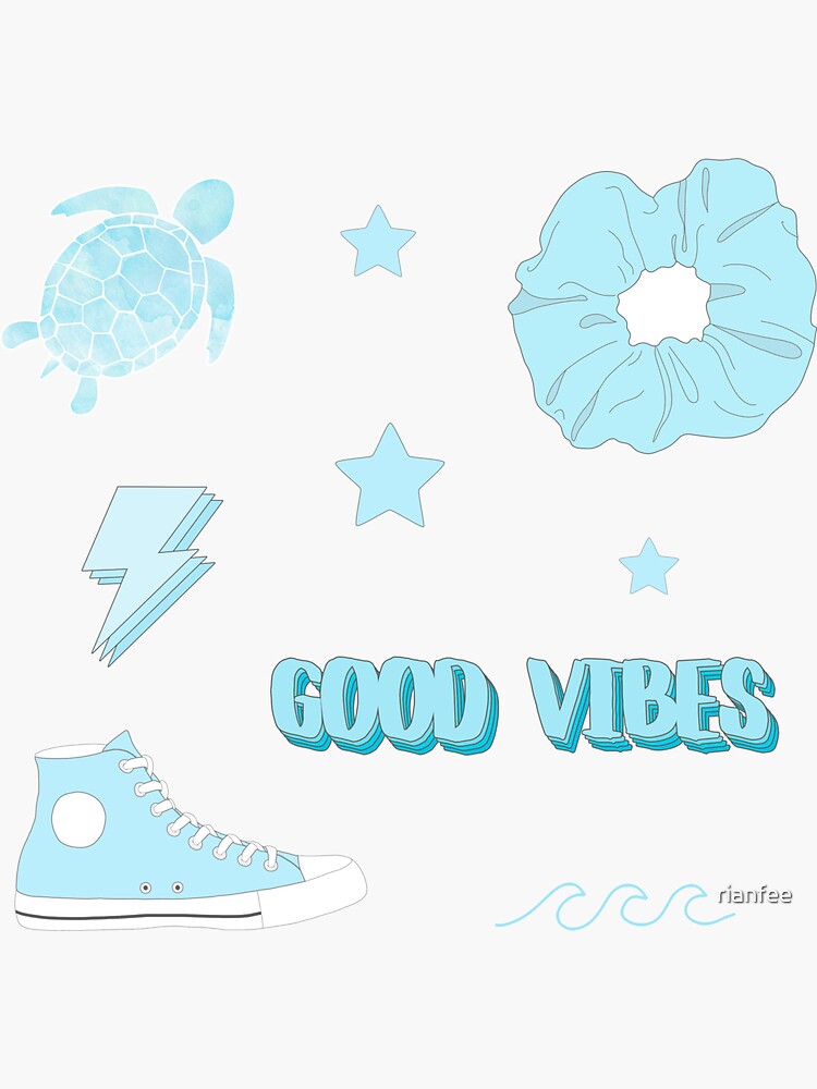  Light Blue  Mini Sticker  Pack  Sticker  by rianfee Redbubble