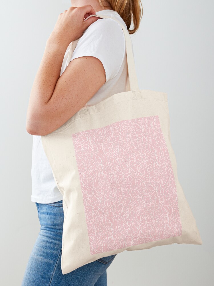 pale pink tote bag