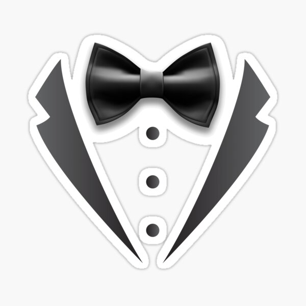 Tuxedo Suit Stickers Redbubble - dapper suit black tie transparant roblox