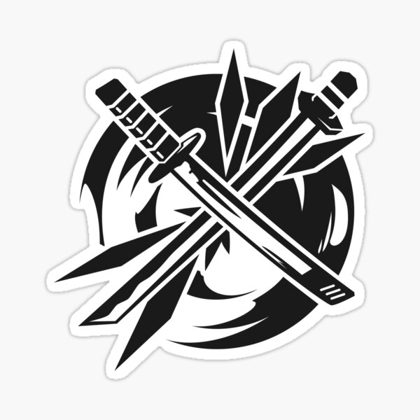 "SL Draw Sword Guild" Sticker for Sale by TikAsse Redbubble