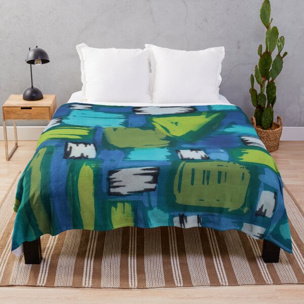 Item preview, Blue and Green Abstract Geometric designed and sold by Leslie Rogers Todder.