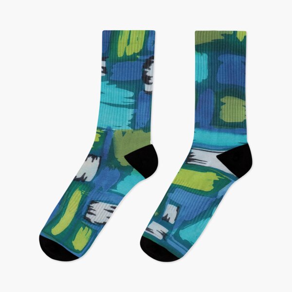 Item preview, Blue and Green Abstract Geometric designed and sold by Leslie Rogers Todder.