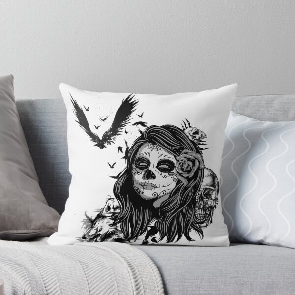 Item preview, Girl, Skull, Tattoo designed and sold by khalifadahmane.