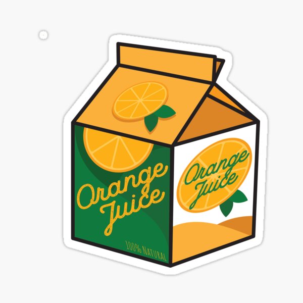 Orange Juice Box Stickers Redbubble
