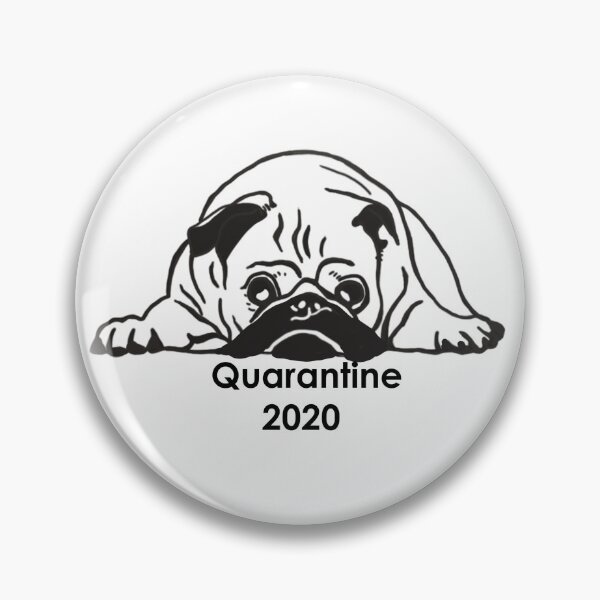 Item preview, Quarantine bored pug designed and sold by popping daisy.