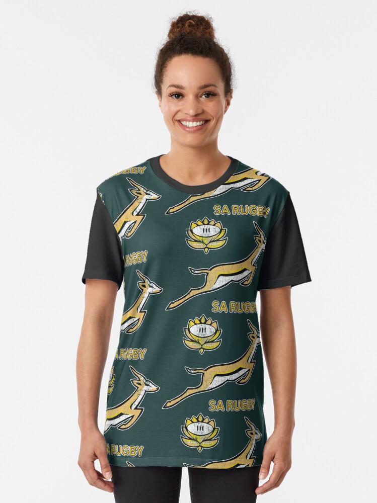 "SA Rugby Vintage Springbok logo" Tshirt by ZAffer Redbubble