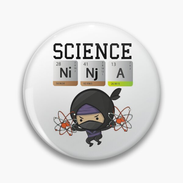 Artikelvorschau, Wissenschaft Ninja Design Lustige Chemie Elemente Geschenk für Nerds Grafik entworfen und verkauft von D-C-Designs.