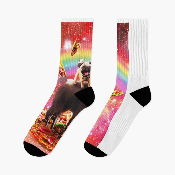 Item preview, Space Pug Riding Llama Unicorn - Pizza & Taco designed and sold by SkylerJHill.