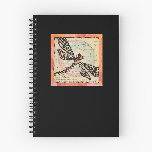 Item preview, Multi-colored Shorthand Dragonfly with Moon Collage designed and sold by Diana Garrison.