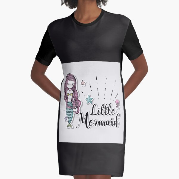 Little mermaid t-shirt Graphic T-Shirt Dress