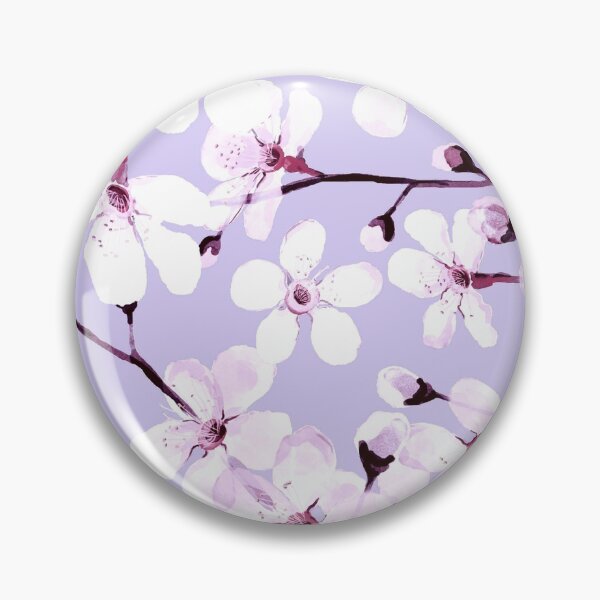 Item preview, Cherry Blossom on grey/ lavender designed and sold by MagentaRose.