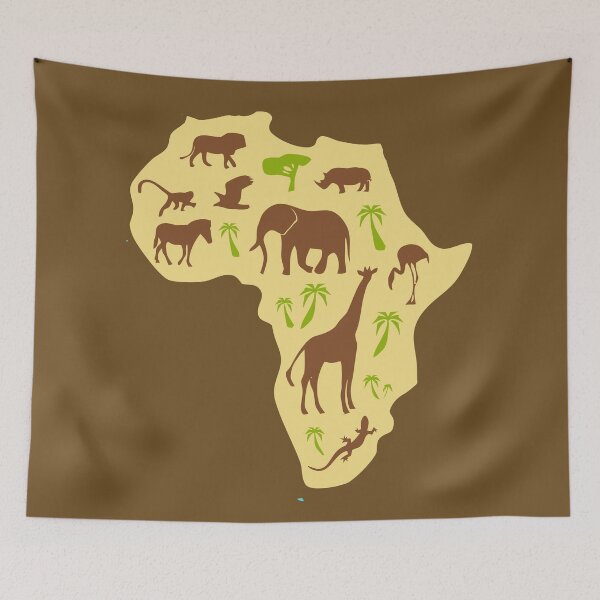 Item preview, AFRICA MAP WILDLIFE designed and sold by ReignGFX.