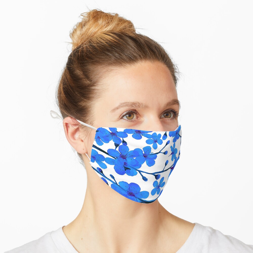 Cherry Blossom blue, Chinoiserie Mask