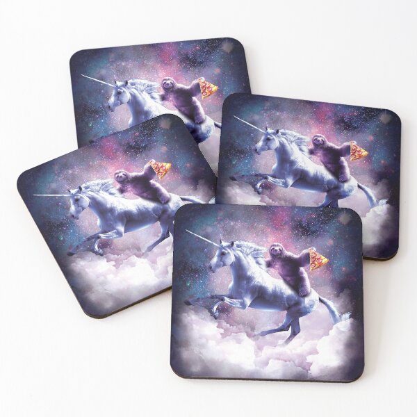 Artikelvorschau, Space Sloth On Unicorn - Sloth Pizza entworfen und verkauft von SkylerJHill.