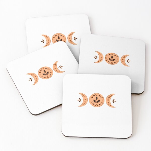 Item preview, Witchy floral triple goddess moon illustration designed and sold by hanameda.