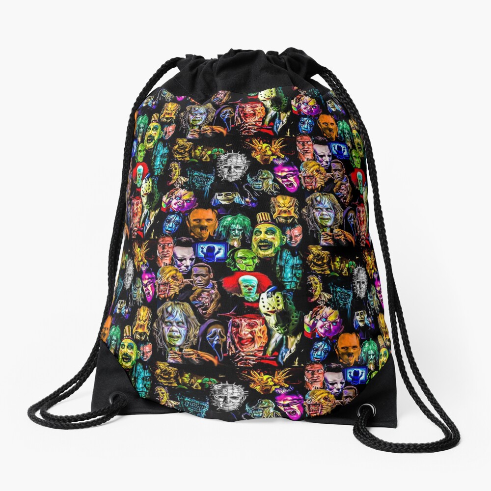 horror film baddies legends Drawstring Bag