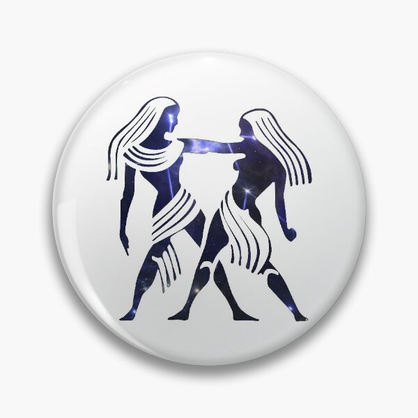 Artikelvorschau, Zwillings-Sternzeichen-Symbol mit Sternbild-Hintergrund entworfen und verkauft von THNKDESIGN.