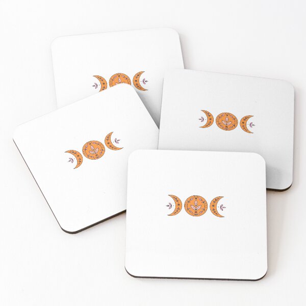 Item preview, Witchy floral triple goddess moon illustration designed and sold by hanameda.