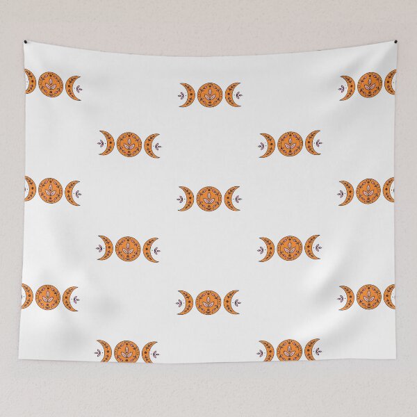 Item preview, Witchy floral triple goddess moon illustration designed and sold by hanameda.