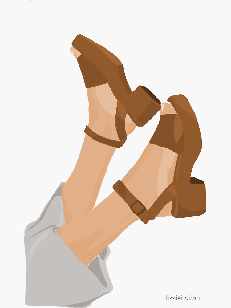 "Kick your feet up" Sticker by lizzieholton Redbubble