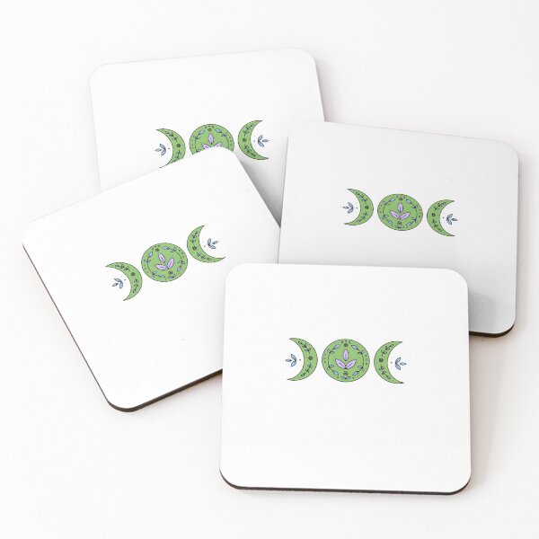 Item preview, Witchy floral triple goddess moon illustration designed and sold by hanameda.