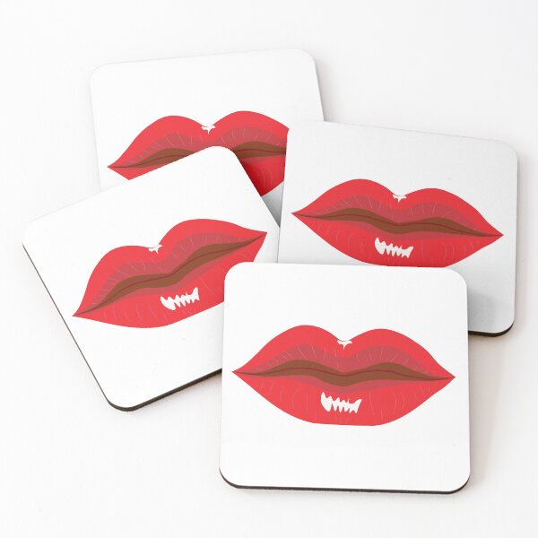 Item preview, Red glossy lips closed mouth designed and sold by LizzyizzyDesign.
