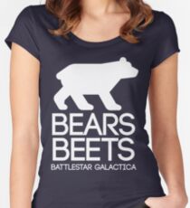 Bears. Beets. Battlestar Galactica. Women's Fitted Scoop T-Shirt