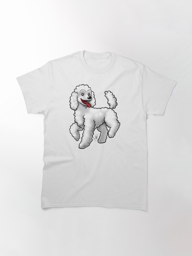 Alternate view of Poodle - White Classic T-Shirt