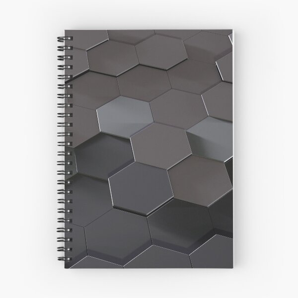Item preview, Black & Gray Hexagon Techno Pattern designed and sold by alderblight.