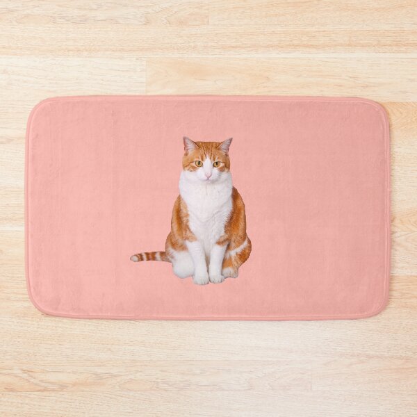 Item preview, Photo of a cute orange and white tabby cat sitting photoshopped cut out. Fun gift ideas or great treat your self reward available on stickers, t-shirts coffee mugs and more. designed and sold by g2rdsmith.