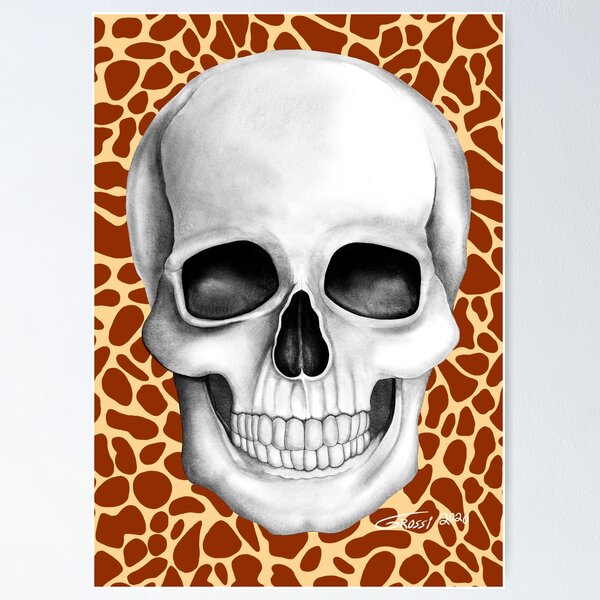 Item preview, Skull (On Giraffe Print Background) designed and sold by GDGCreations.