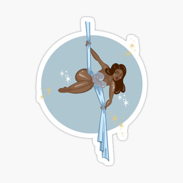 aerial silks pin up angel Sticker