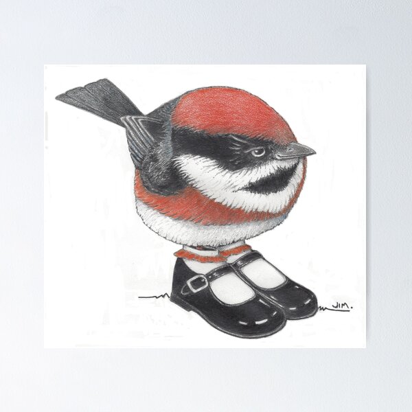 Item preview, bushtit in Mary Janes designed and sold by JimsBirds.