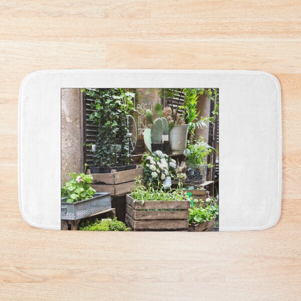 Item preview, Flowers on display in a narrow alley, Stockholm, Sweden designed and sold by AndreasPrott.