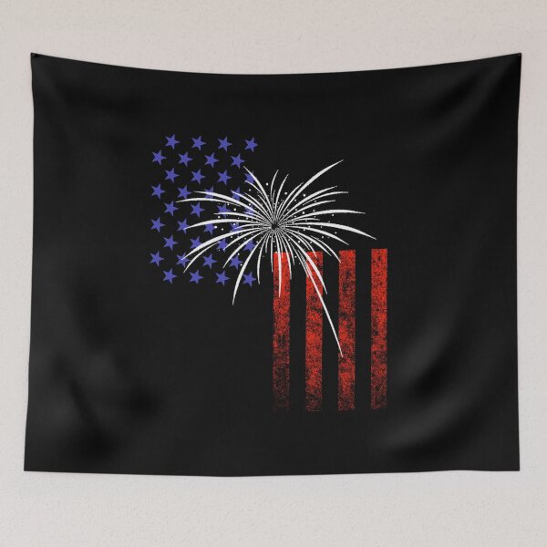 Item preview, 4th of July American Flag and Firework designed and sold by highparkoutlet.