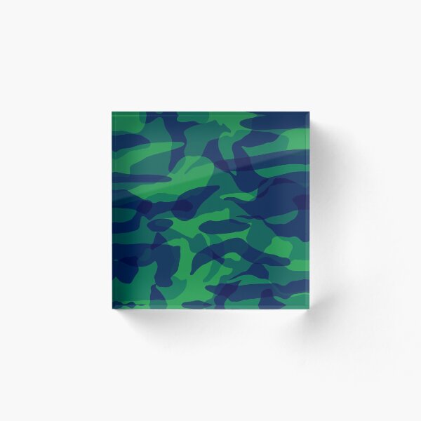 Aperçu de l'œuvre Camouflage bleu vert créée et vendue par FriendsList.