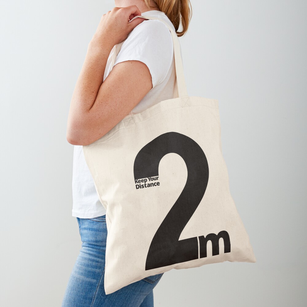 Keep Your Distance 2 metres Tote Bag