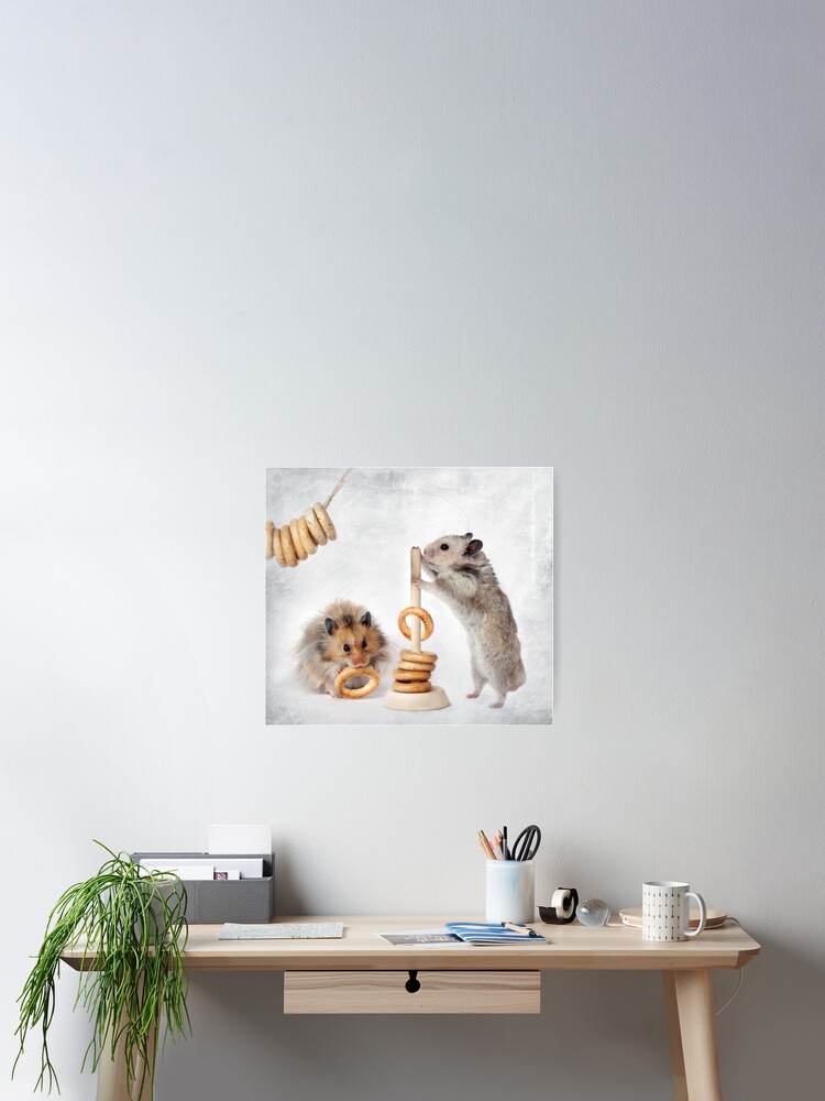 Thumbnail 2 of 3, Poster, hamsters are designed and sold by Eremina-Elena.