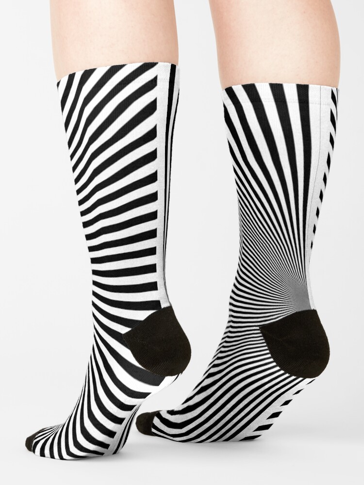 "op art vortex,striped optical illusion" Socks for Sale by thecheek Redbubble
