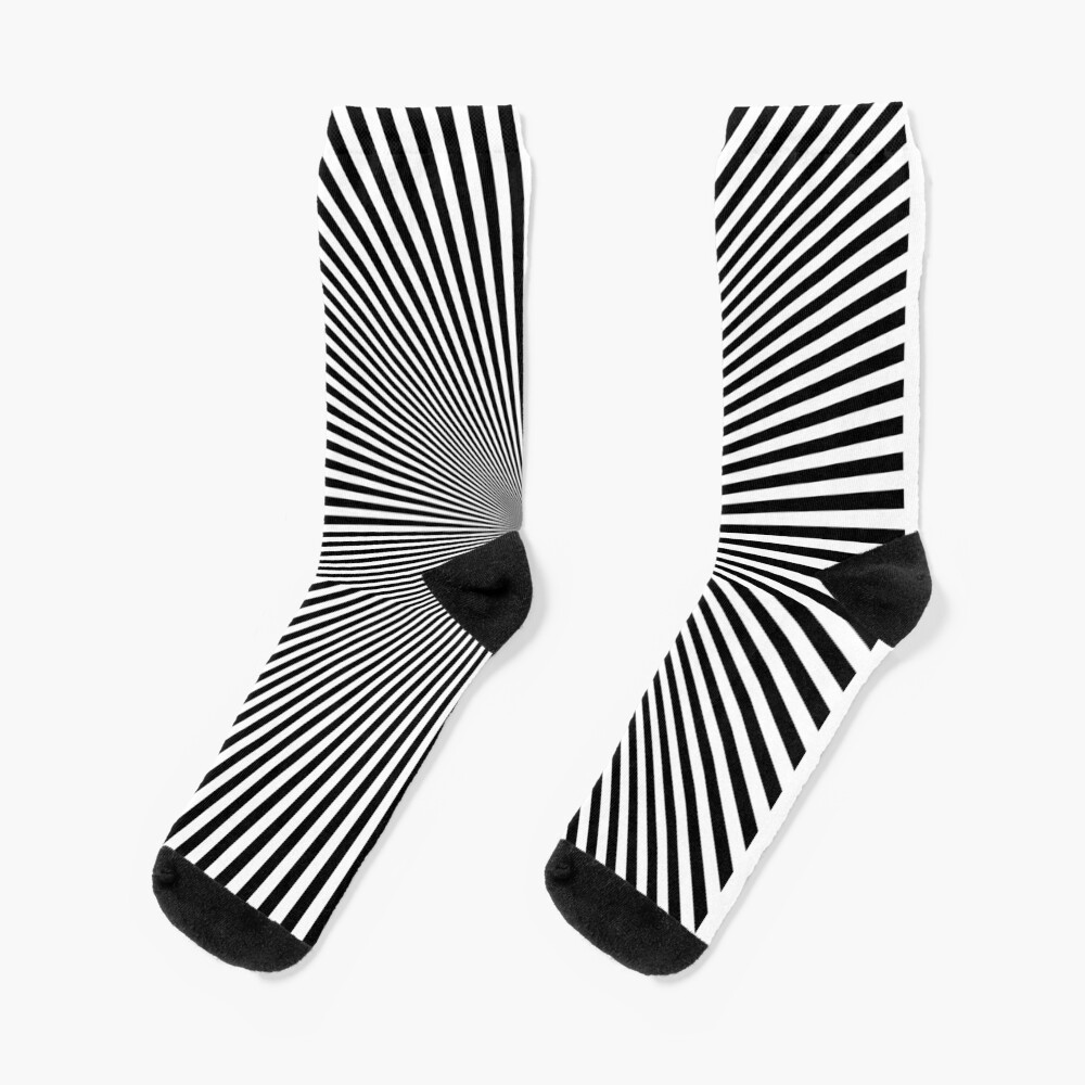 "op art vortex,striped optical illusion" Socks for Sale by thecheek Redbubble