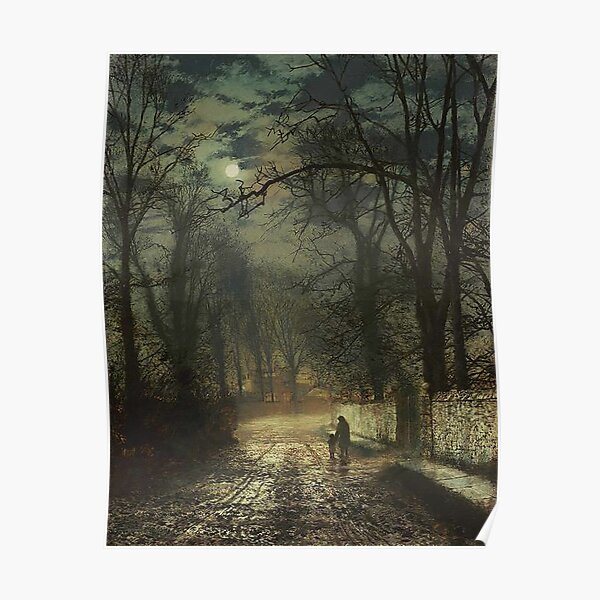 John Atkinson Grimshaw A Moonlit Lane Posters