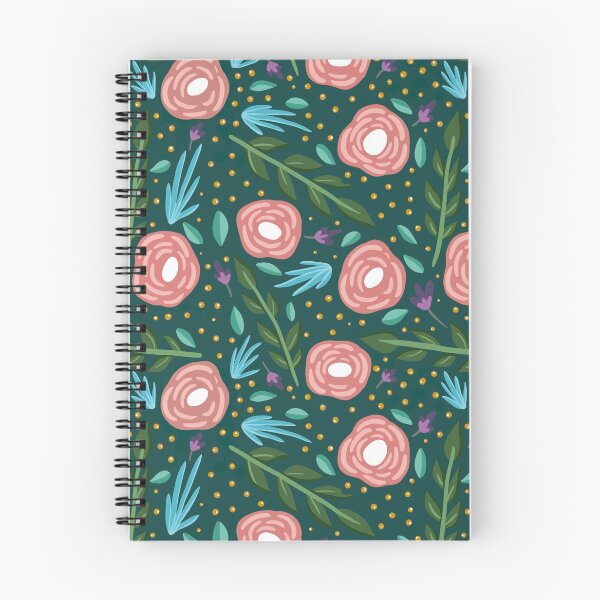 Item preview, Dark Green & Pink Modern Floral  designed and sold by thomaslettering.