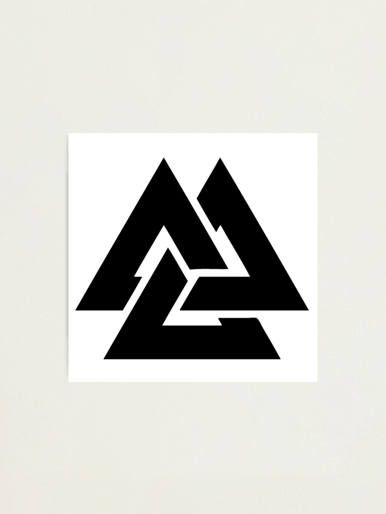 valknut tribal cool tattoo design Photographic Print for Sale by  huggymauve