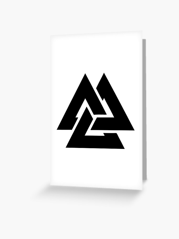 Valknut Tribal Cool Tattoo Design Greeting Card