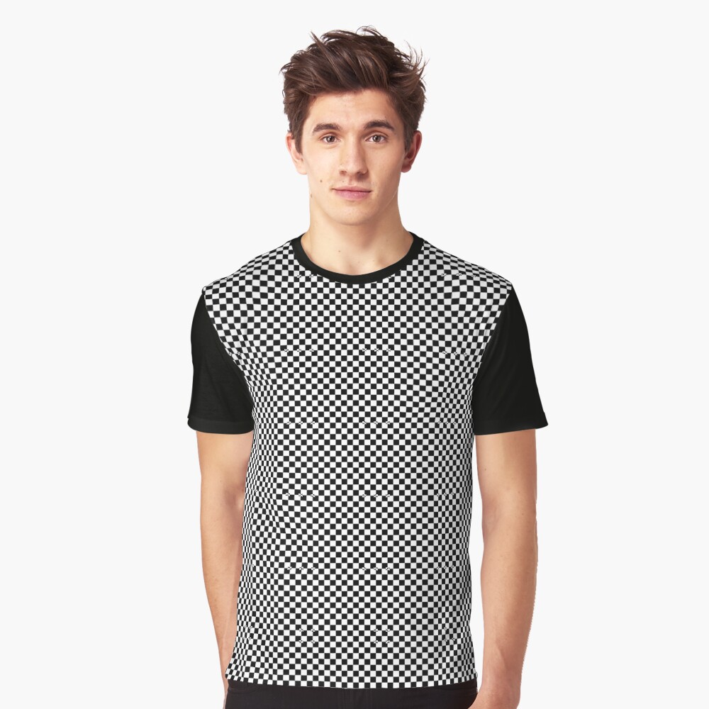 WornOnTV: Bill's checkerboard face graphic t-shirt and denim