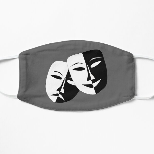 Comedy & Tragedy Drama Masks Flat Mask