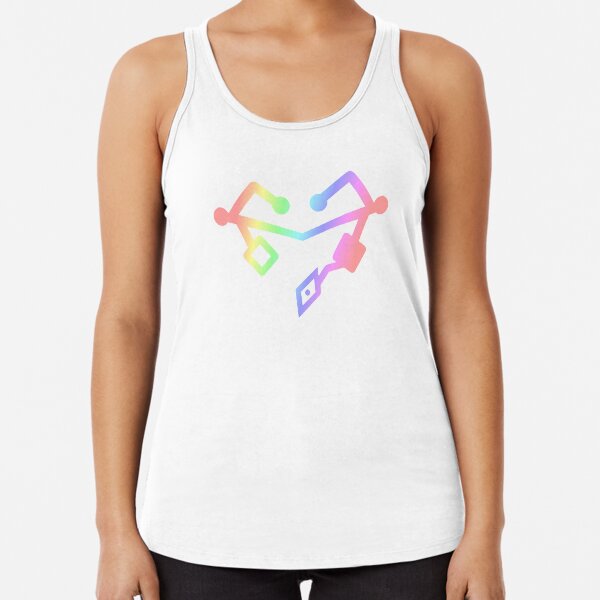 She Ra Heart First ones Rainbow Racerback Tank Top