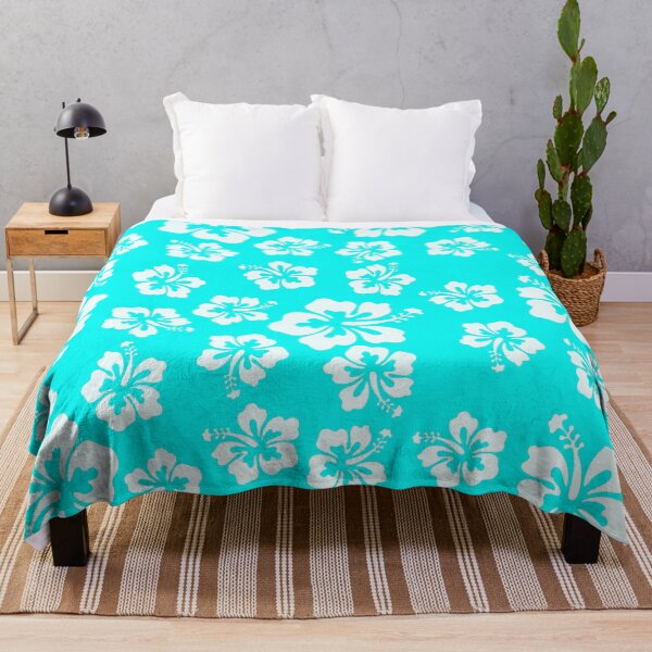Artikelvorschau, Helle aquablaue Hibiskus-hawaiianische Blume Aloha entworfen und verkauft von funnytshirtemp.